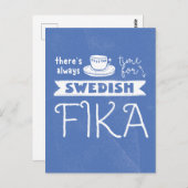 Immer Zeit für die schwedische Fika Postkarte (Vorne/Hinten)