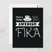 Immer Zeit für die schwedische Fika Postkarte (Vorne/Hinten)