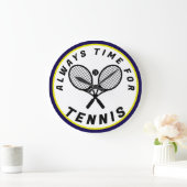 Immer Zeit für Tennis Große Wanduhr (Zuhause)
