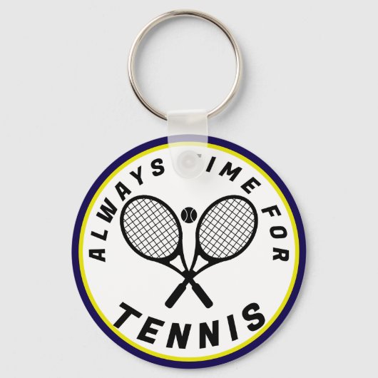 Immer Zeit für Tennis Schlüsselanhänger (Vorderseite)
