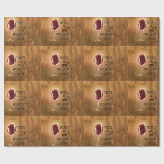Immer Zeit für Wein-Packpapier Geschenkpapier (Flach)