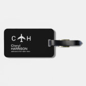 Immer Zeit, um Flugzeug halb schwarz zu fliegen Gepäckanhänger (Rückseite horizontal)