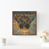 Immer Zeit zum Rocken Quadratische Wanduhr (Zuhause)