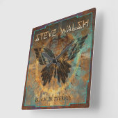 Immer Zeit zum Rocken Quadratische Wanduhr (Winkel)