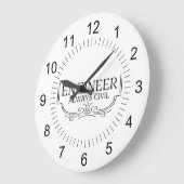 Immer Ziviler Ingenieur Große Wanduhr (Winkel)