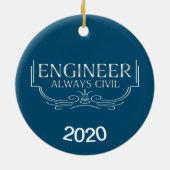 Immer Ziviler Ingenieur Keramik Ornament (Hinten)