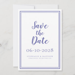 Immerblaue Blaue Hochzeit Minimalistische "Save Th