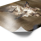 Immererieller Adler Findt eine Perche Fotodruck (Ecke)