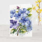 Immergrün - Aquarellblumen Karte (Gelbe Blume)