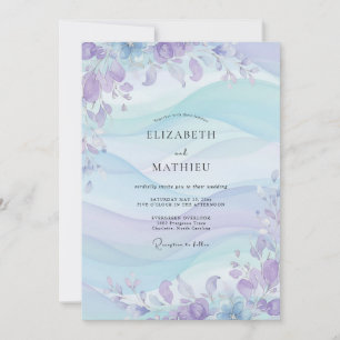 Immergrün Ätherische Flora Hochzeit Einladung