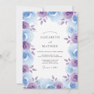 Immergrün Ätherische Rosenhochzeit Einladung