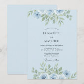 Immergrün-Blatt-Spray-Hochzeit Einladung (Vorne/Hinten)