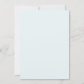 Immergrün Blaue Lebendige Zitrus Hochzeit Einladung (Rückseite)