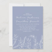 Immergrün Blumen Boho-Hochzeit Einladung (Vorderseite)