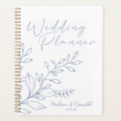 Immergrün Blumen Boho-Hochzeit Planer (Vorderseite)