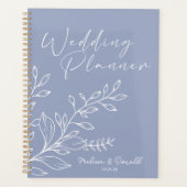 Immergrün Blumen Boho-Hochzeit Planer (Vorderseite)