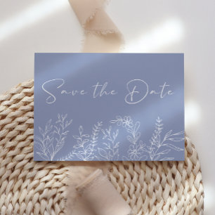 Immergrün Blumen Boho Save The Date