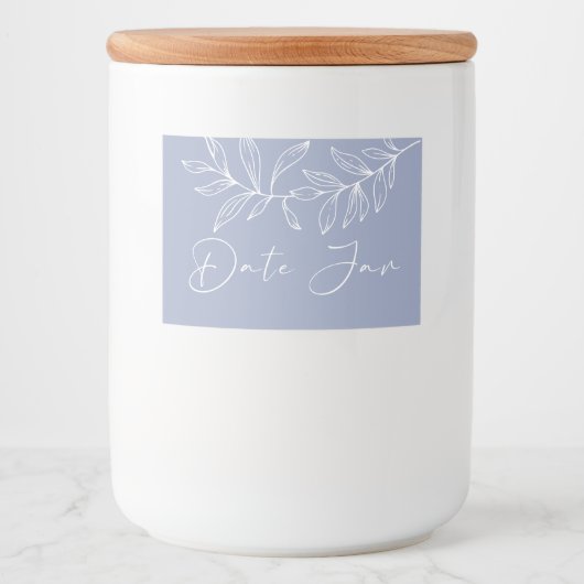 Immergrün Blumen Date Night Jar Lebensmitteletikett (Vorderseite)