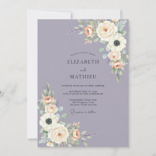 Immergrün-Blumen-Hochzeit im Ätherischen Stil Einladung