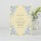 Immergrün-Blumenbogen-Hochzeit Einladung (Stehend Vorderseite)