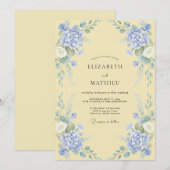Immergrün-Blumenbogen-Hochzeit Einladung (Vorne/Hinten)