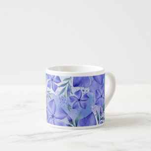 Immergrün-Blüten Blau Violett Vinca-Blüten Espressotasse