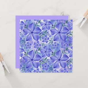 Immergrün-Blüten Blau Violett Vinca-Blüten Karte
