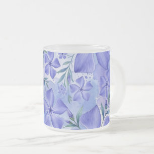 Immergrün-Blüten Blau Violett Vinca-Blüten Mattglastasse