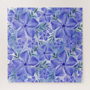 Immergrün-Blüten Blau Violett Vinca-Blüten Puzzle