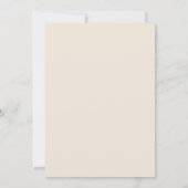 Immergrün-Blüten-Cream-Hochzeit Einladung (Rückseite)