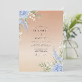 Immergrün-Braun Gemalte Hochzeit Einladung (Stehend Vorderseite)