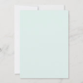 Immergrün-Celadon-Blatt-Hochzeit Einladung (Rückseite)