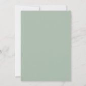 Immergrün-Celadon-Hochzeitsmalerei Einladung (Rückseite)