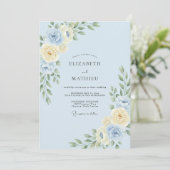Immergrün Champagner Blatt Hochzeit Einladung (Stehend Vorderseite)