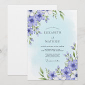 Immergrün Florale Launen Hochzeit Einladung (Vorne/Hinten)
