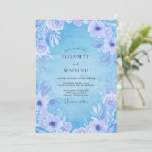 Immergrün-Frost-Ranunculus-Eukalyptus-Hochzeit Einladung (Stehend Vorderseite)