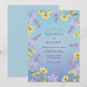 Immergrün Gänseblümchen Eukalyptus Hochzeit Einladung (Vorne/Hinten)