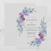 Immergrün Hochzeit im Frühlingshauch Einladung (Vorne/Hinten)