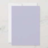 Immergrün-Indigo-Wildblumen-Hochzeit Einladung (Rückseite)