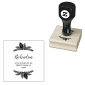 Immergrün-Kegelrand-Rücksendeadresse Gummistempel (Stempel)