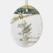 Immergrün Keramik Ornament (Rechts)