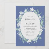 Immergrün-Kranz-Hochzeit Einladung (Vorne/Hinten)