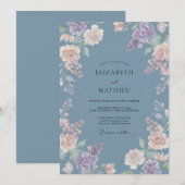 Immergrün-Malerei-Hochzeit Einladung (Vorne/Hinten)