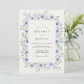 Immergrün-Mint-Kranz-Hochzeit Einladung (Stehend Vorderseite)