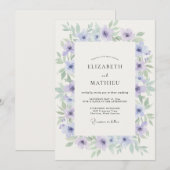 Immergrün-Mint-Kranz-Hochzeit Einladung (Vorne/Hinten)