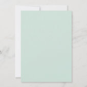 Immergrün-Mint-Rebe-Hochzeit Einladung (Rückseite)