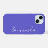 Immergrün Personalisiert iPhone 15 Hülle (Rückseite (Horizontal))