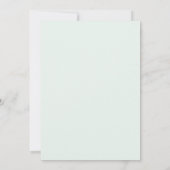 Immergrün Pfirsichblüten-Hochzeit Einladung (Rückseite)