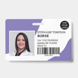Immergrün professionelles Krankenpfleger-Foto-Logo Ausweis