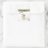 Immergrün Quadratischer Aufkleber (Tasche)